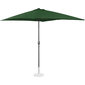 Dārza lietussargs ar kloķi, 200x300 cm, zaļš cena un informācija | Saulessargi, markīzes un statīvi | 220.lv