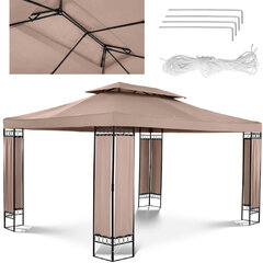 Dārza lapenes telts ar ornamentu, 3x3x2,6 m, bēšs цена и информация | Беседки, навесы, тенты | 220.lv