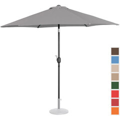 Dārza lietussargs, 270 cm tumši pelēks цена и информация | Зонты, маркизы, стойки | 220.lv