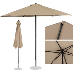 Terases lietussargs, 270 cm, brūns cena un informācija | Saulessargi, markīzes un statīvi | 220.lv