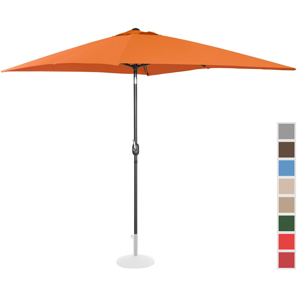 Saliekams lietussargs ar kloķi, 200x300 cm, oranžs cena un informācija | Saulessargi, markīzes un statīvi | 220.lv