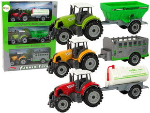 TraktorI ar piekabēm, komplekts cena un informācija | Rotaļlietas zēniem | 220.lv