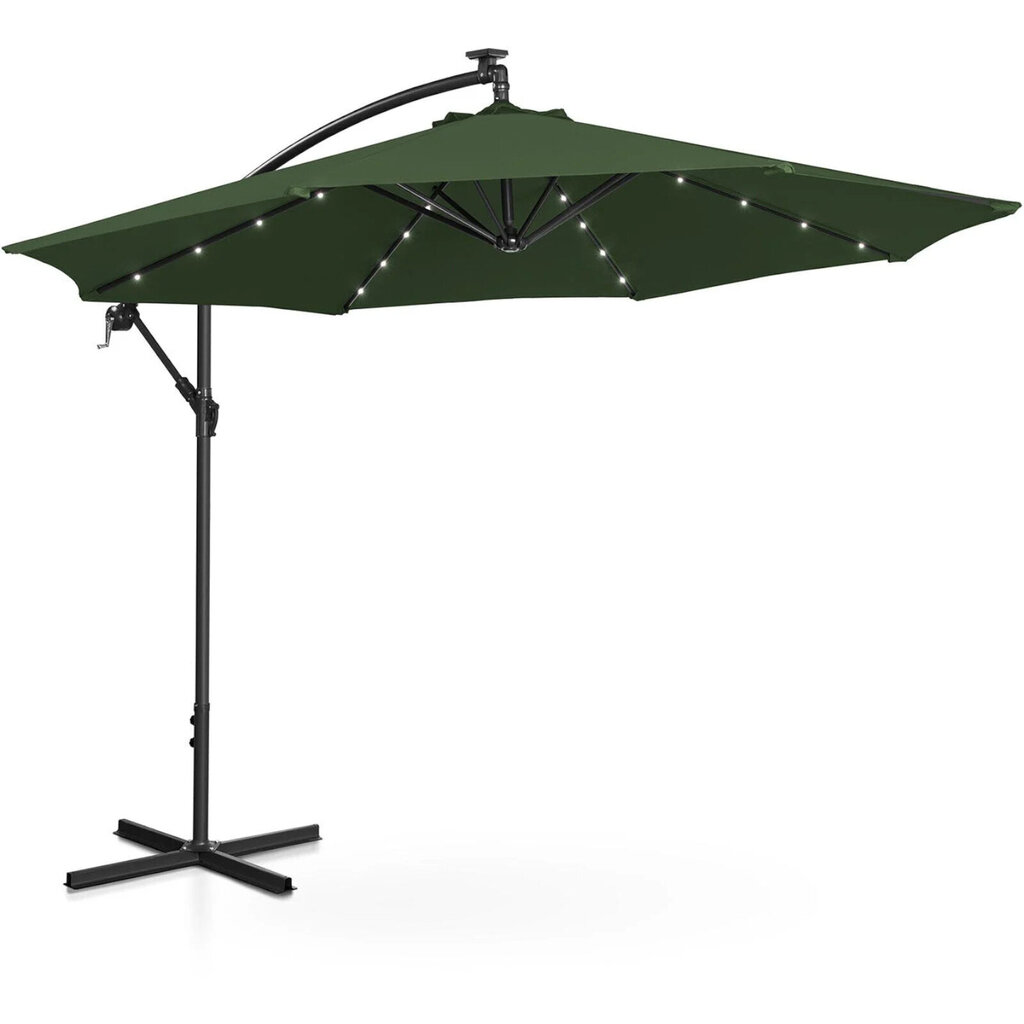 Dārza lietussargs, 300 cm, zaļš цена и информация | Saulessargi, markīzes un statīvi | 220.lv