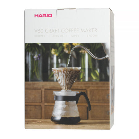 Hario V60 Craft kafijas automātu komplekts - piliens + serveris + filtri cena un informācija | Kafijas kannas, tējkannas | 220.lv