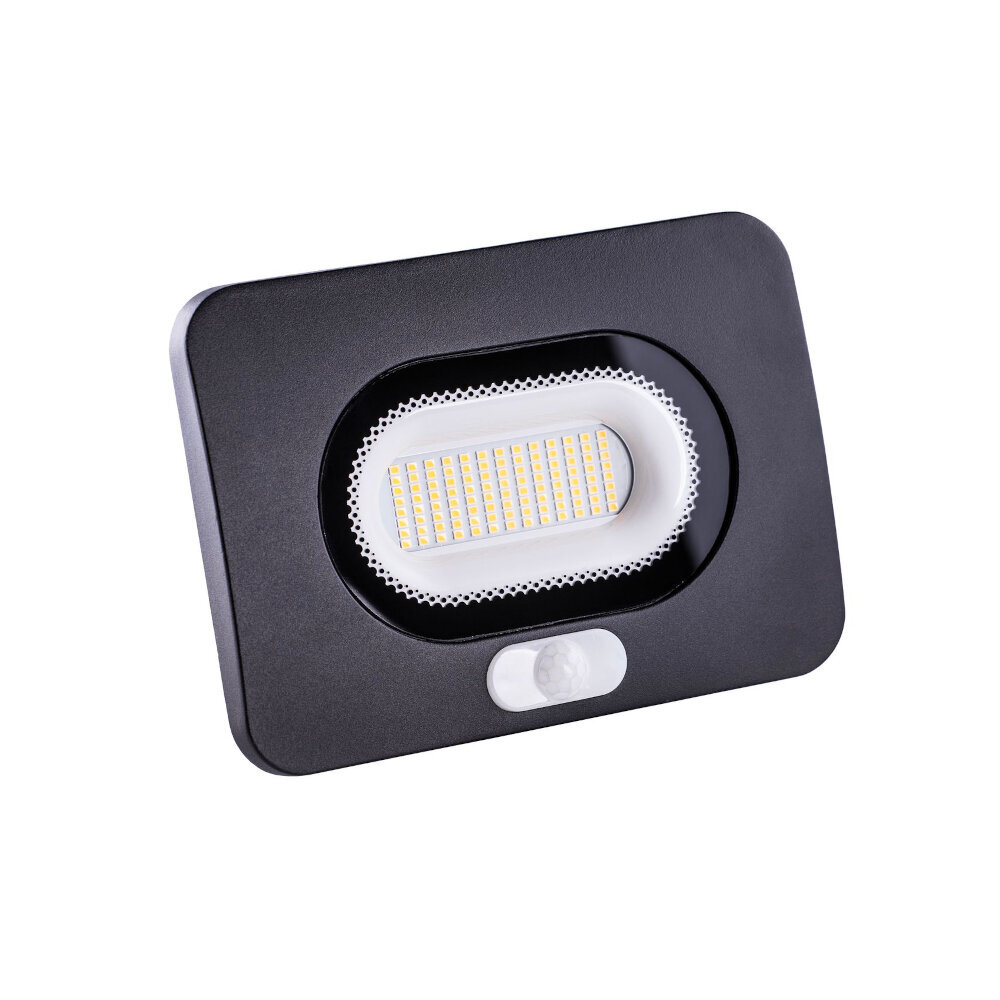 LED prožektors 50W 5000Lm 4000K ar PIR sensoru IP65 cena un informācija | Lukturi | 220.lv