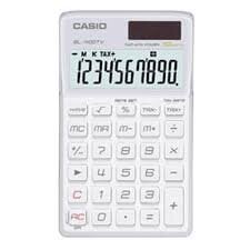 Casio SL1100TV kabatas kalkulators 10 cipari, ar saules enerģiju/baterijām darbināms balts цена и информация | Канцелярия | 220.lv
