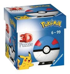 Рейвенсбургер Pokemon Great Ball - 3 -й головоломка для детей в возрасте 6 лет - 54 штуки - не требуется клей цена и информация | Пазлы | 220.lv