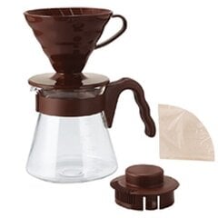 Hario V60 Pour Over Kit Brown - капельница + сервер + фильтры цена и информация | Чайники, кофейники | 220.lv