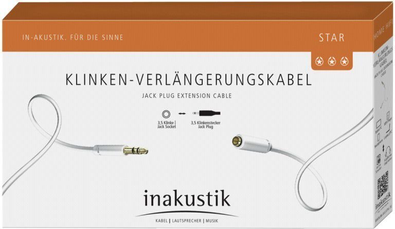 Inakustik audio pagarinātāja kabelis 3.5mm, 5m cena un informācija | Kabeļi un vadi | 220.lv