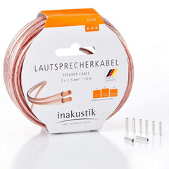 Кабель INAKUSTIK Speaker Cable Reels, 2 x 1.5 мм², 10.0 м цена и информация | Кабели и провода | 220.lv