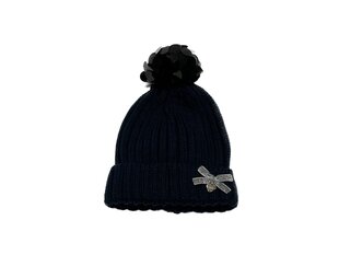 Cepure meitenēm Gianmarco Venturi, melna cena un informācija | Cepures, cimdi, šalles meitenēm | 220.lv