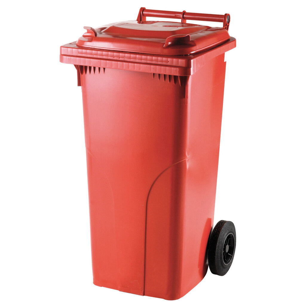 Atkritumu tvertnes konteiners Europlast Austria, sarkans, 120L цена и информация | Komposta kastes un āra konteineri | 220.lv