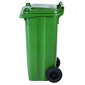 Atkritumu tvertne Europlast Austria,zaļa, 120L cena un informācija | Komposta kastes un āra konteineri | 220.lv