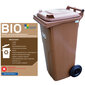 Atkritumu tvertne Europlast Austria, brūna, 120L cena un informācija | Komposta kastes un āra konteineri | 220.lv