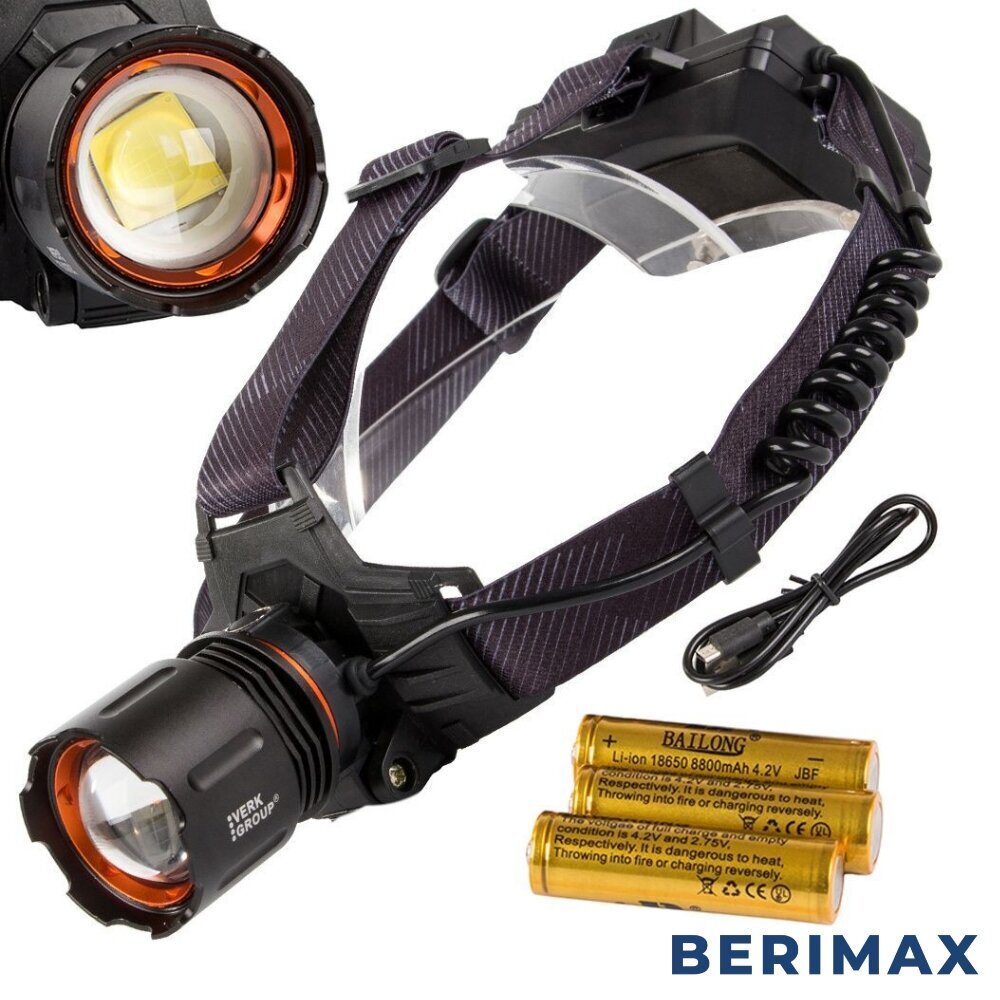 BERIMAX Galvas lukturis P160 X BRM_5907451347386 cena un informācija | Lukturi | 220.lv