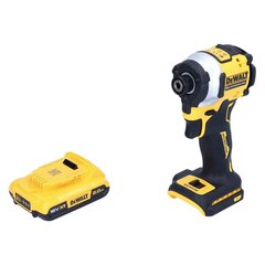 Bezvadu trieciena uzgriežņu atslēga DeWalt DCF 850 N 18 V 205 Nm 1/4" bezsuku + 1x akumulators 2,0 Ah - bez lādētāja cena un informācija | Skrūvgrieži, urbjmašīnas | 220.lv