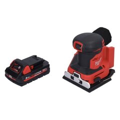 Milwaukee M18 BQSS-301 bezvadu orbitālā slīpmašīna 18 V 113 x 104 mm bezsuku + 1x akumulators 3,0 Ah - bez lādētāja cena un informācija | Slīpmašīnas | 220.lv