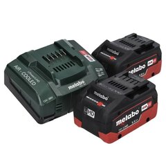 Metabo W 18 L BL 9-125 akumulatora leņķa slīpmašīna 18 V 125 mm bezsuku + 2x akumulators 5,5 Ah + lādētājs + metaBOX cena un informācija | Slīpmašīnas | 220.lv