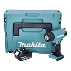 Аккумуляторный пистолет горячего воздуха Makita DHG 180 M1J, 18 В, с аккумулятором, без блока зарядки цена и информация | Строительные фены | 220.lv