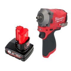 Аккумуляторный ударный гайковерт Milwaukee M12 FIW38-601, 12 В, с аккумулятором, нет зарядного устройства цена и информация | Шуруповерты, дрели | 220.lv