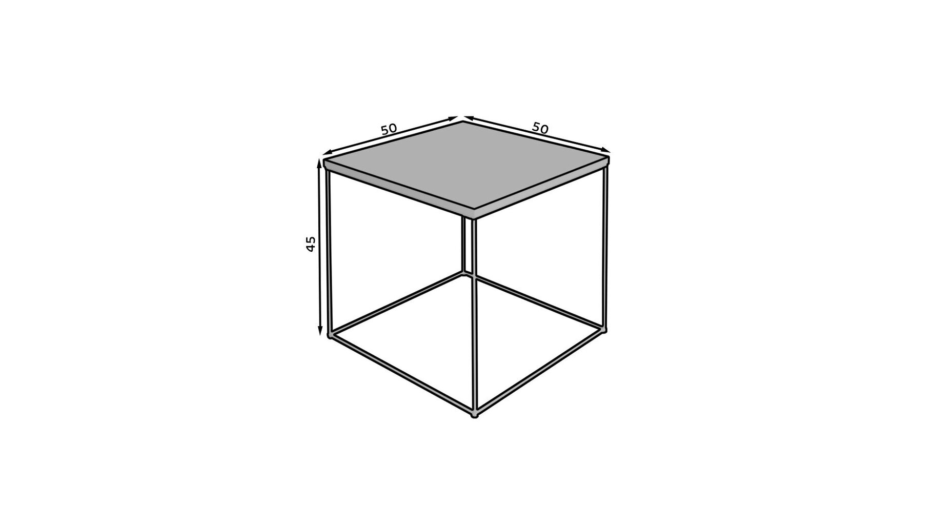 Kafijas galdiņš ADRK Furniture Elena 50x50 cm, melns/zeltains цена и информация | Žurnālgaldiņi | 220.lv