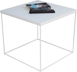 Kafijas galdiņš ADRK Furniture Elena 50x50 cm, balts cena un informācija | Žurnālgaldiņi | 220.lv