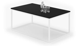 Kafijas galdiņš ADRK Furniture Narisa 100x60 cm, melns/balts цена и информация | Журнальные столики | 220.lv