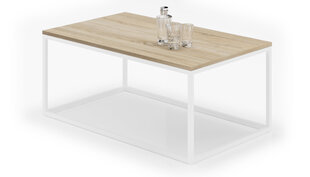 Kafijas galdiņš ADRK Furniture Narisa 100x60 cm, gaiši brūns/balts cena un informācija | Žurnālgaldiņi | 220.lv