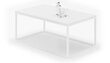 Kafijas galdiņš ADRK Furniture Narisa 100x60 cm, balts cena un informācija | Žurnālgaldiņi | 220.lv