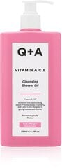 Dušas eļļa Q+A Vitamin A.C.E. Cleansing Shower Oil, 250 ml cena un informācija | Dušas želejas, eļļas | 220.lv