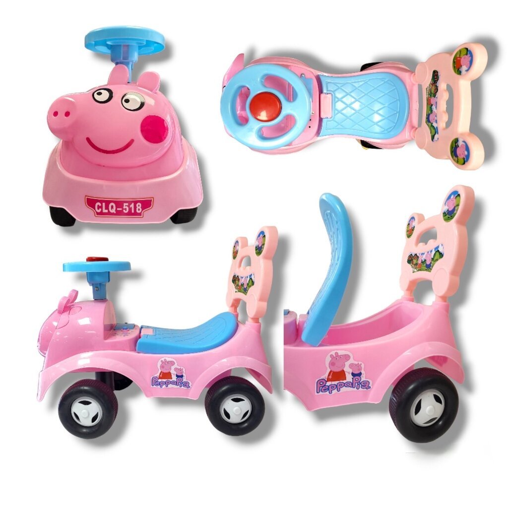 Stumjamā mašīna bērniem ar skaņām, Pepa pig dekorācijas cena un informācija | Rotaļlietas zīdaiņiem | 220.lv