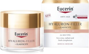 Pretnovecošanās krēms Eucerin Hyaluron-Filler + Elasticity Rose, 50ml cena un informācija | Sejas krēmi | 220.lv