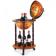 Держатель для бутылки вина, коричневый, в форме глобуса цена и информация | Кухонные принадлежности | 220.lv