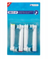 EB17P zobu birstes uzgaļi, 4 gab. цена и информация | Насадки для электрических зубных щеток | 220.lv