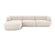 Dīvāns Micadoni Home Miley Miley 259x155x74 cm, balts cena un informācija | Dīvāni | 220.lv