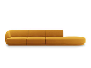 Dīvāns Micadoni Home Miley right, 302x85x74 cm, dzeltens cena un informācija | Dīvāni | 220.lv