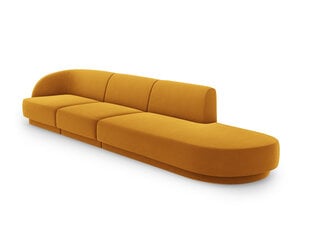 Dīvāns Micadoni Home Miley right, 302x85x74 cm, dzeltens cena un informācija | Dīvāni | 220.lv