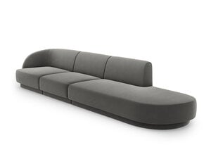 Dīvāns Micadoni Home Miley right, 302x85x74 cm, pelēks cena un informācija | Dīvāni | 220.lv