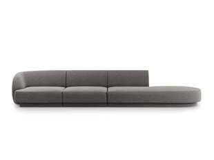 Dīvāns Micadoni Home Miley right, 302x85x74 cm, pelēks cena un informācija | Dīvāni | 220.lv