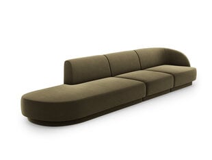 Dīvāns Micadoni Home Miley left, 302x85x74 cm, brūns cena un informācija | Dīvāni | 220.lv