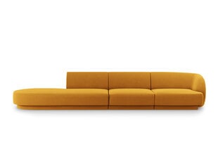 Dīvāns Micadoni Home Miley left, 302x85x74 cm, dzeltens cena un informācija | Dīvāni | 220.lv