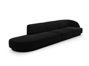 Dīvāns Micadoni Home Miley left, 302x85x74 cm, melns cena un informācija | Dīvāni | 220.lv