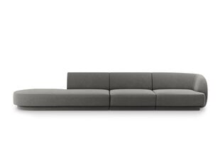 Dīvāns Micadoni Home Miley left, 302x85x74 cm, pelēks cena un informācija | Dīvāni | 220.lv