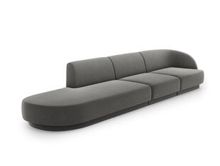 Dīvāns Micadoni Home Miley left, 302x85x74 cm, pelēks cena un informācija | Dīvāni | 220.lv