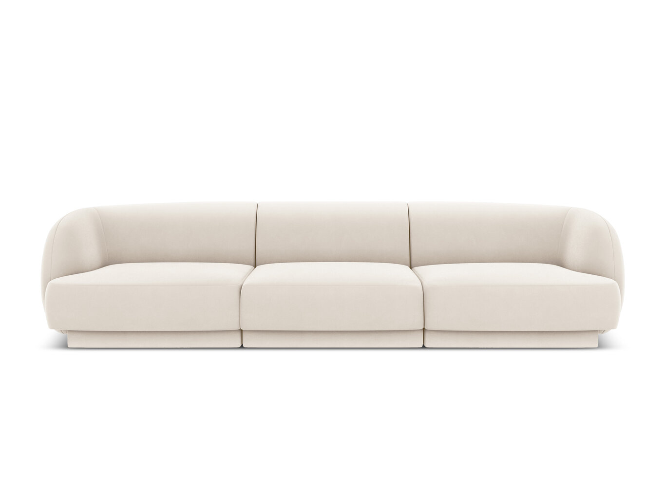 Dīvāns Micadoni Home Miley Miley 259x85x74 cm, balts cena un informācija | Dīvāni | 220.lv