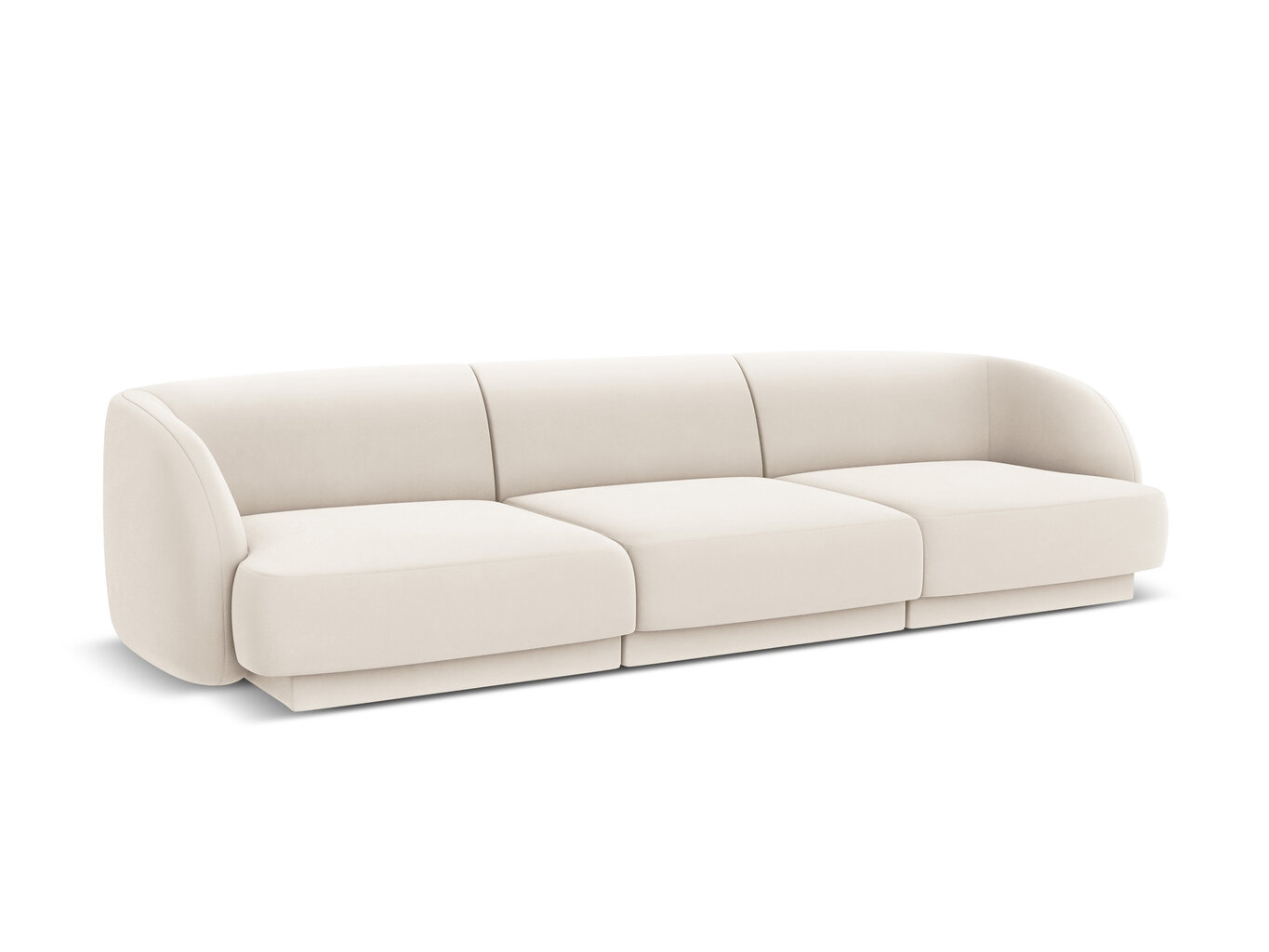 Dīvāns Micadoni Home Miley Miley 259x85x74 cm, balts cena un informācija | Dīvāni | 220.lv