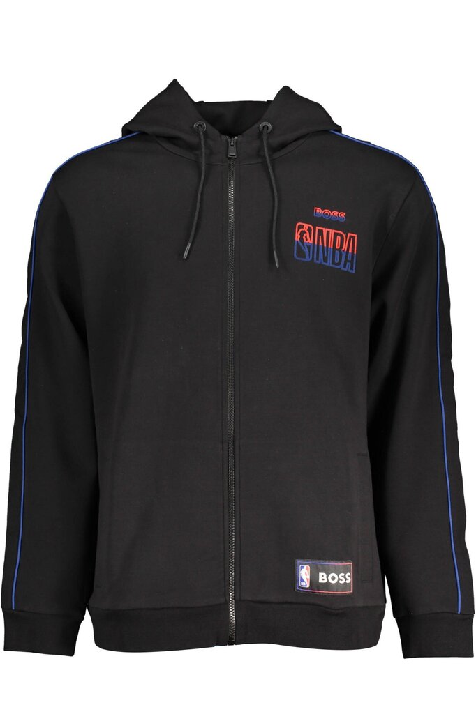 Hugo Boss vīriešu sporta krekls 50477412-W-ZIP-NBA, melns cena un informācija | Vīriešu jakas | 220.lv