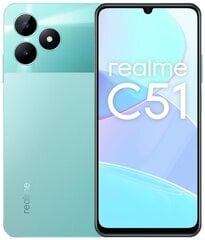 REALME C51 4GB 128GB Mint Green  6941764417366 цена и информация | Мобильные телефоны | 220.lv