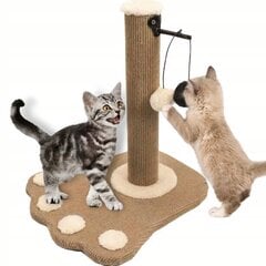 Kaķu skrāpis ar rotaļlietu, 42cm cena un informācija | Kaķu mājas, nagu asināmie | 220.lv