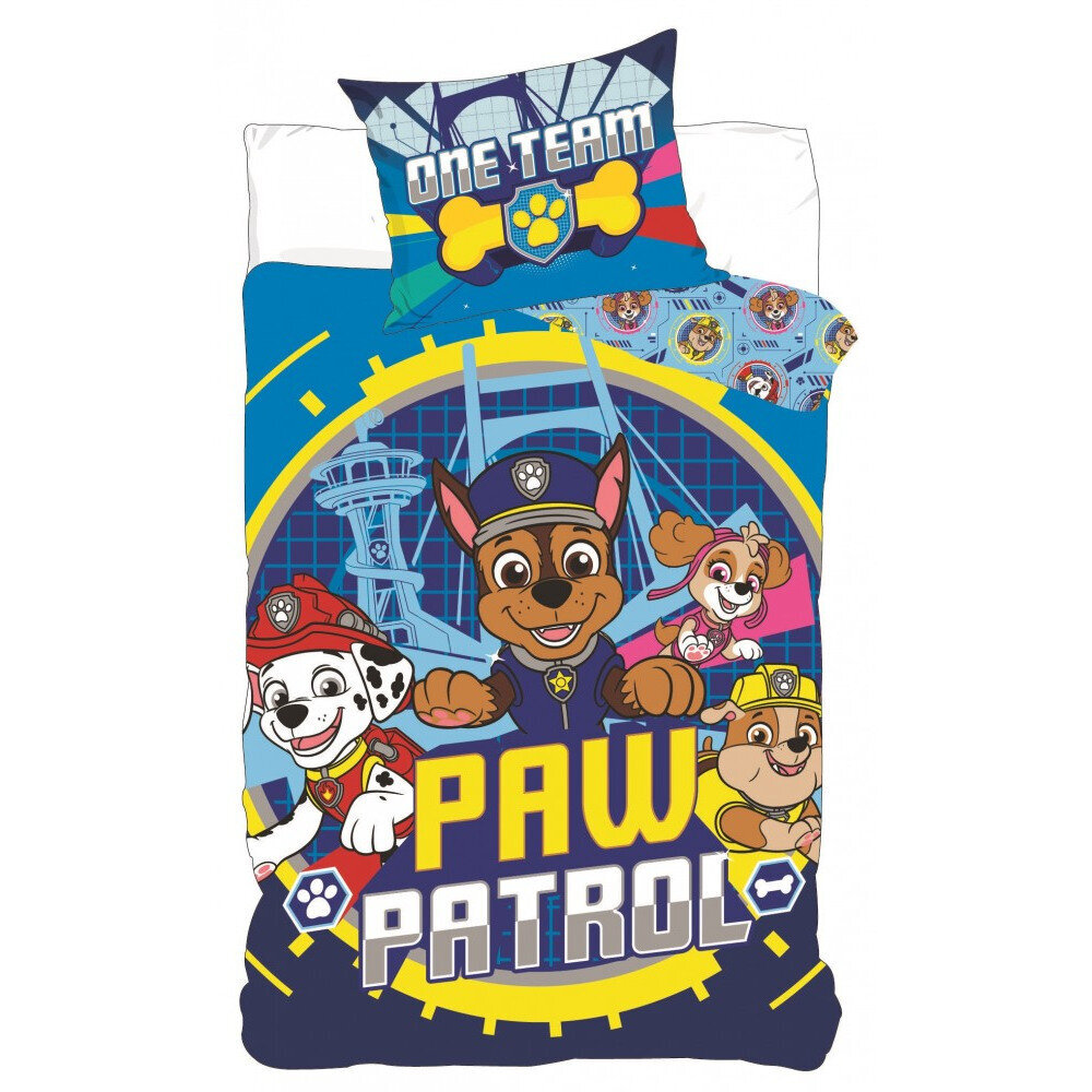 Gultas veļa Paw Patrol One team 100x140cm cena un informācija | Bērnu gultas veļa | 220.lv